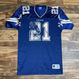 Vintage Men's Champion Dallas Cowboys Deion Sanders #21 Football Jersey Size 48